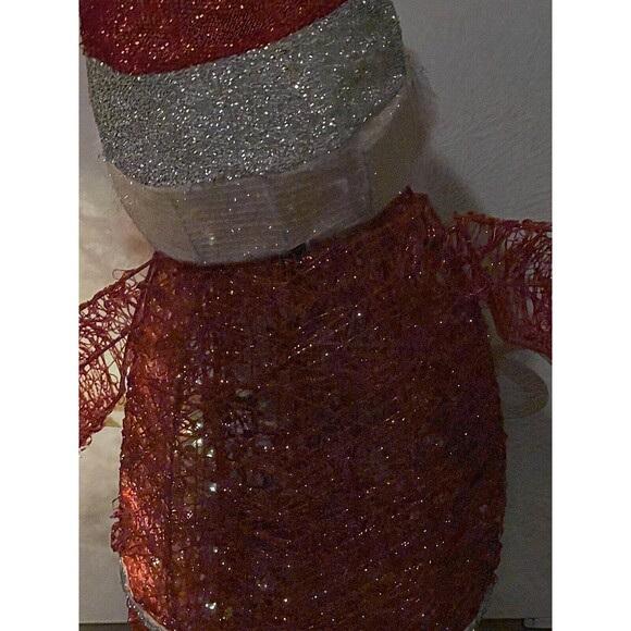 Home Accents Holiday HO HO HO Santa Figurine lighted in box RARE Working - Picture 7 of 16